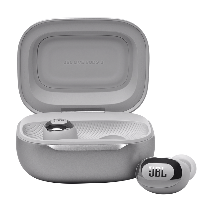 JBL Live Buds 3 - Silver - True wireless Noise Cancelling bud-type earbuds - Front image number null
